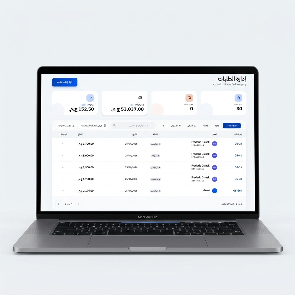 Ordero Dashboard Mockup